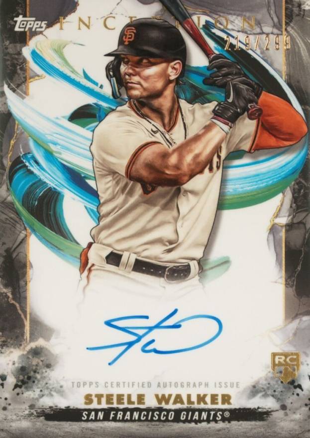 2023 Topps Inception Rookie & Emerging Stars Autographs Steele Walker #BRESSW Baseball Card