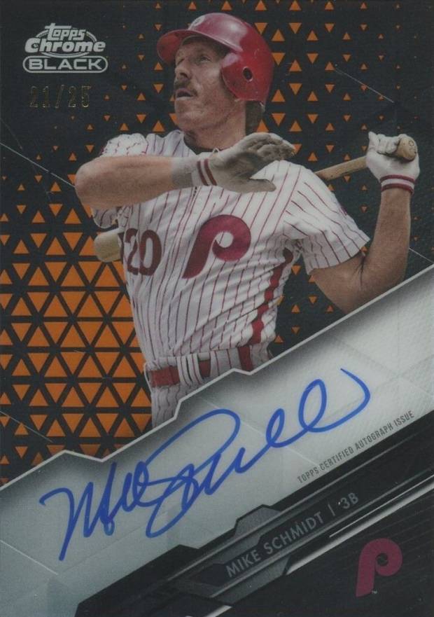 2020 Topps Chrome Black Autographs Mike Schmidt #MS Baseball Card