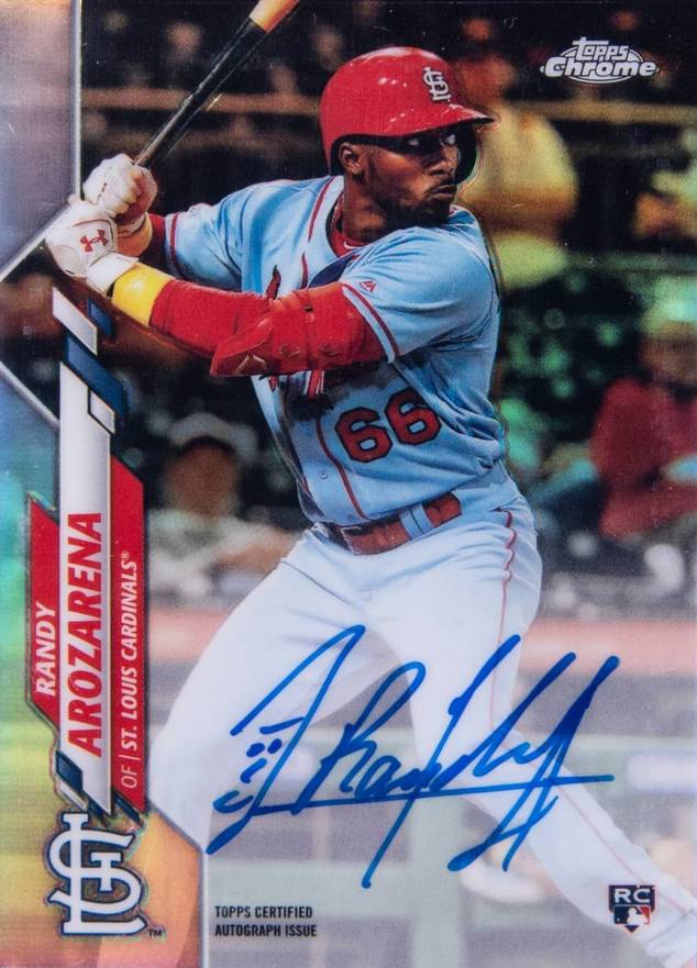 2020 Topps Chrome Rookie Autographs Randy Arozarena #RARAR Baseball Card