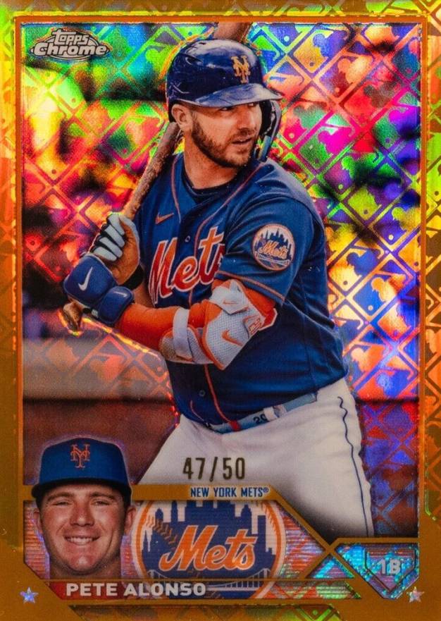2023 Topps Chrome Logofractor Edition Pete Alonso #75 Baseball Card