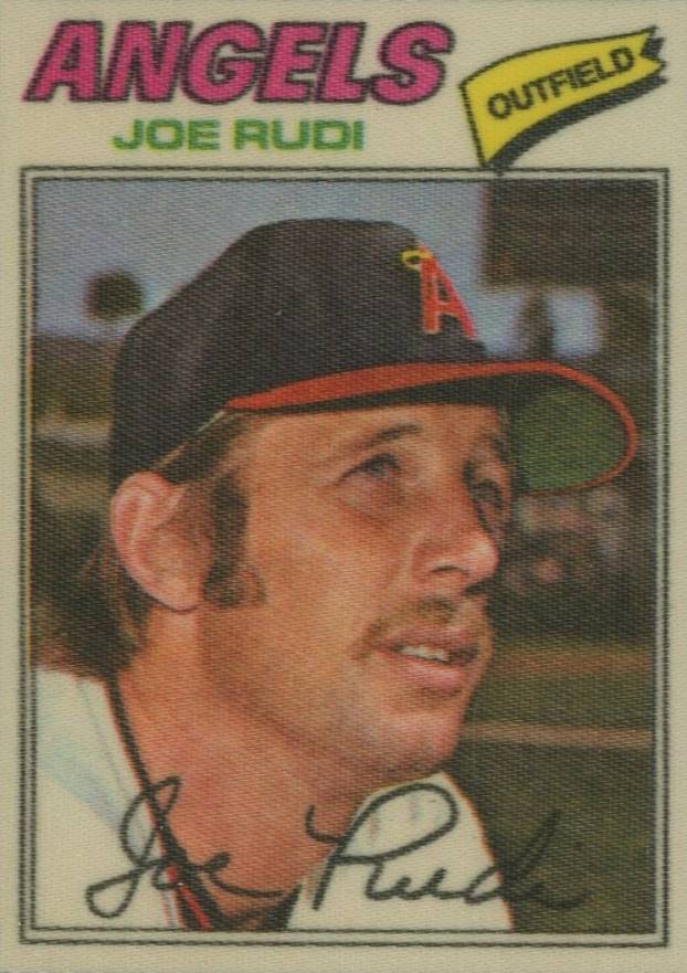 1977 Topps Cloth Stickers Joe Rudi #39 Baseball Card