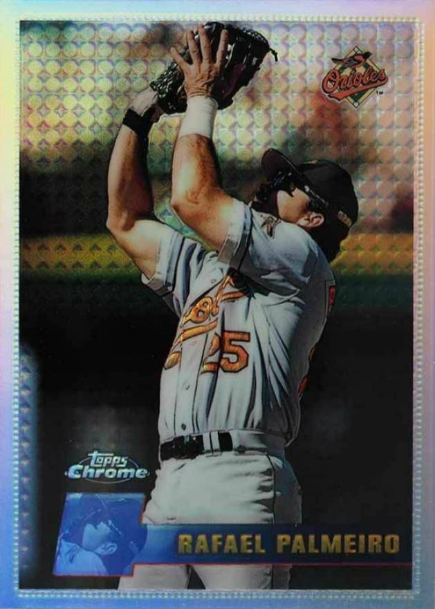 1996 Topps Chrome Rafael Palmeiro #158 Baseball Card