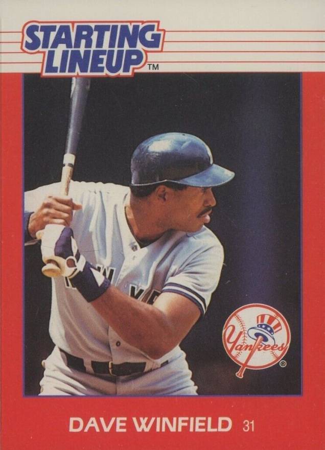 1988 Kenner Starting Lineup Dave Winfield # Baseball Card
