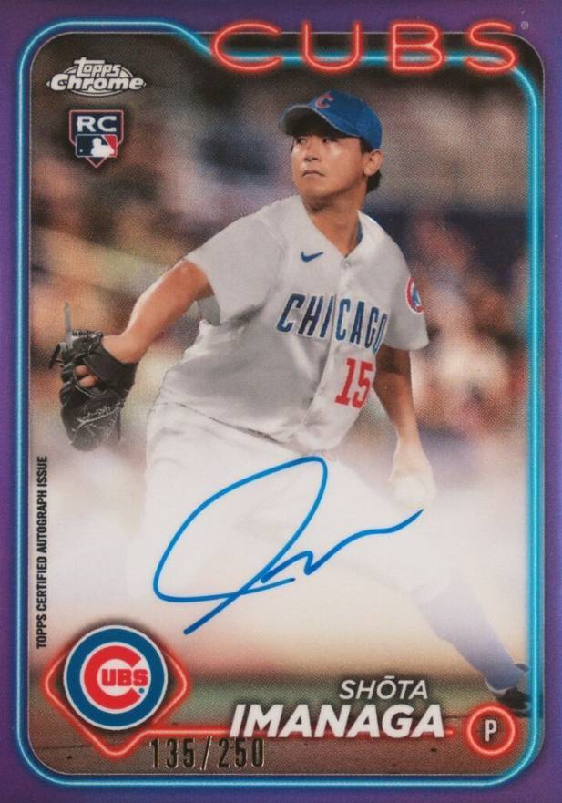 2024 Topps Chrome Rookie Autographs Shota Imanaga #RASI Baseball Card