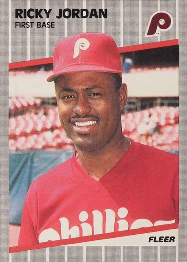 1989 Fleer Ricky Jordan #575 Baseball Card