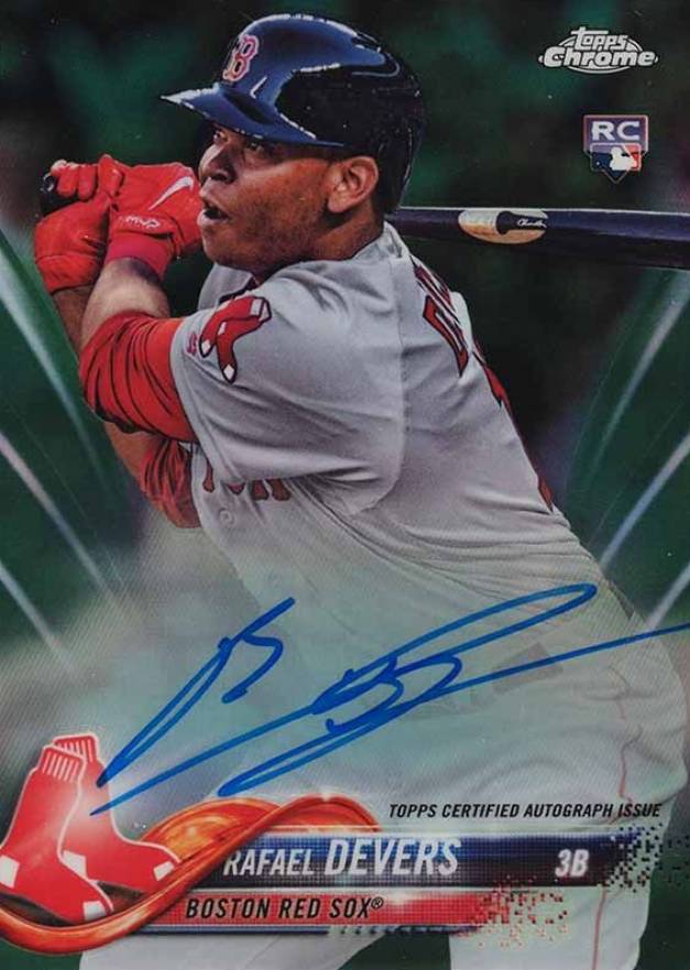 2018 Topps Chrome Rookie Autograph Rafael Devers #RA-RD Baseball Card