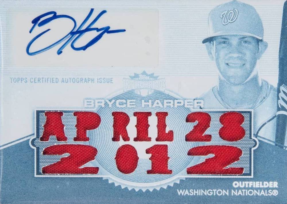 2012 Topps Triple Threads Autograph Relics Bryce Harper #271 Baseball Card