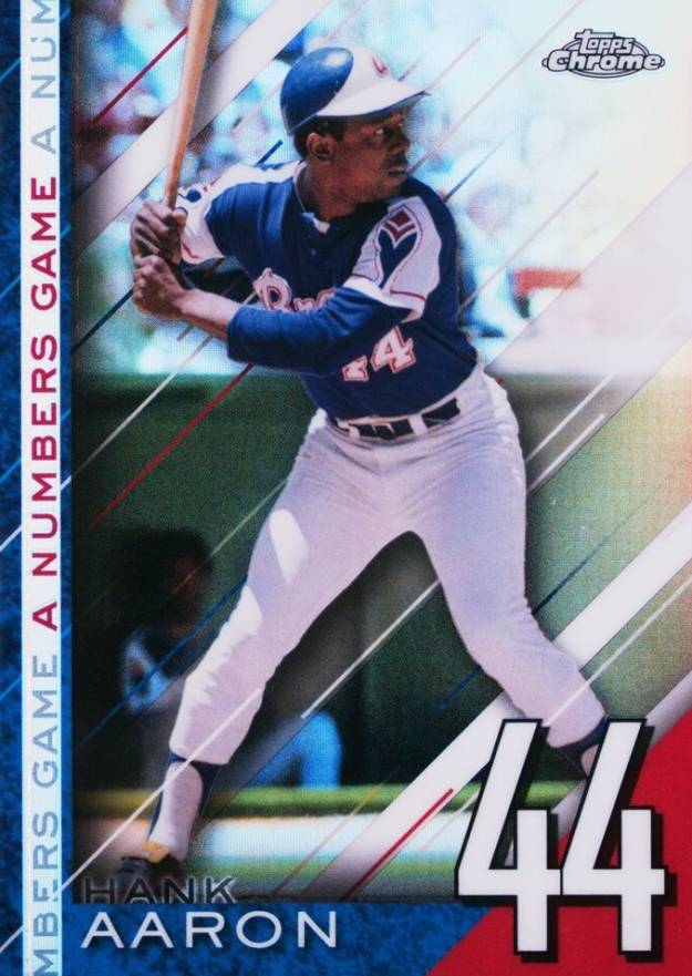 2020 Topps Chrome Update A Numbers Game Hank Aaron #NGC25 Baseball Card