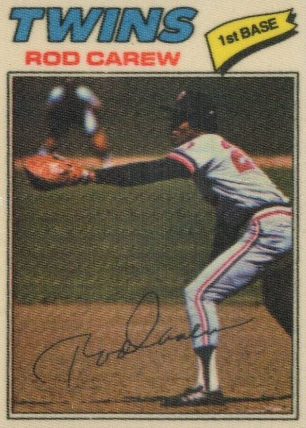 1977 Topps Cloth Stickers Rod Carew #10 Baseball Card