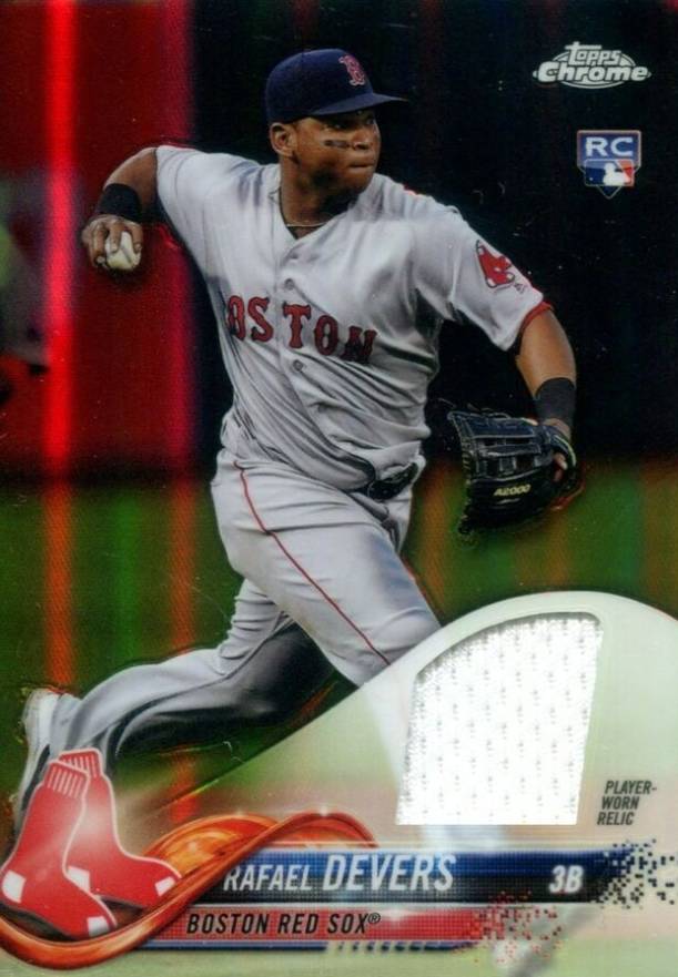2018 Topps Complete Set Chrome Rookie Relic Rafael Devers #WSE2 Baseball Card