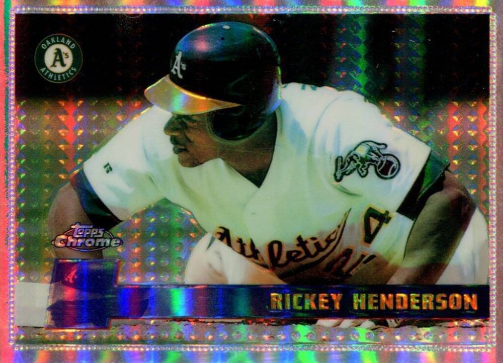 1996 Topps Chrome Rickey Henderson #159 Baseball Card