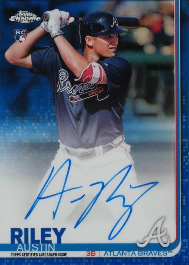 2019 Topps Chrome Rookie Autographs Austin Riley #RA-AR Baseball Card