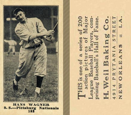 1916 Weil Baking Co. Honus Wagner #182 Baseball Card