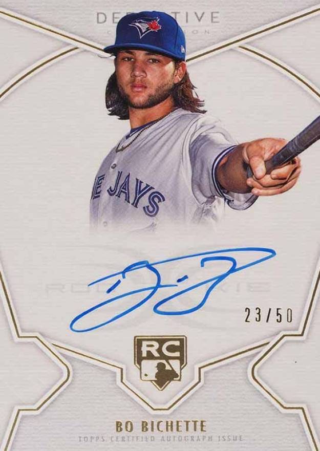 2020 Topps Definitive Collection Definitive Rookie Autographs Bo Bichette #BB Baseball Card