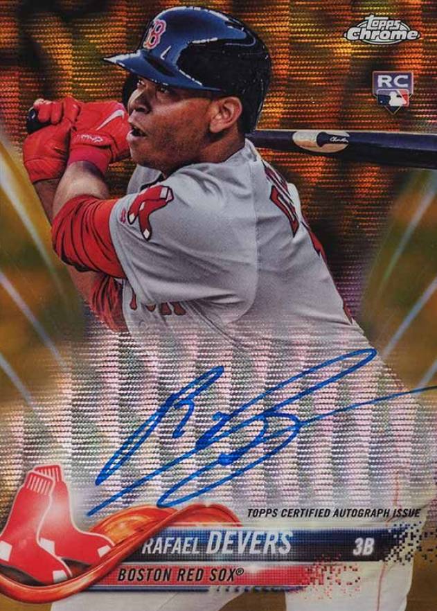 2018 Topps Chrome Rookie Autograph Rafael Devers #RA-RD Baseball Card