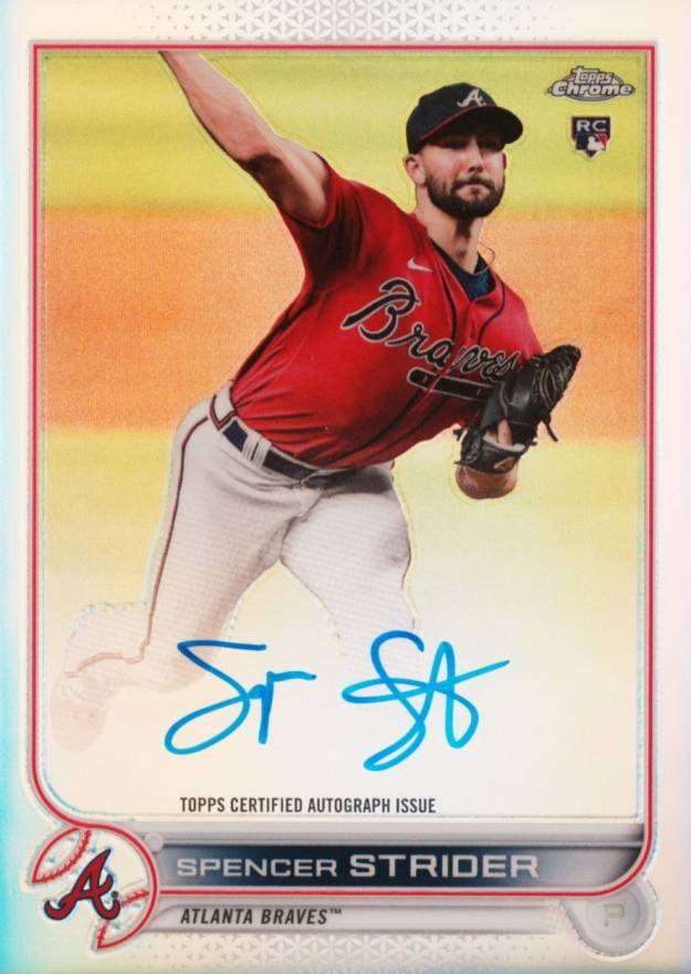 2022 Topps Chrome Rookie Autographs Spencer Strider #RASS Baseball Card