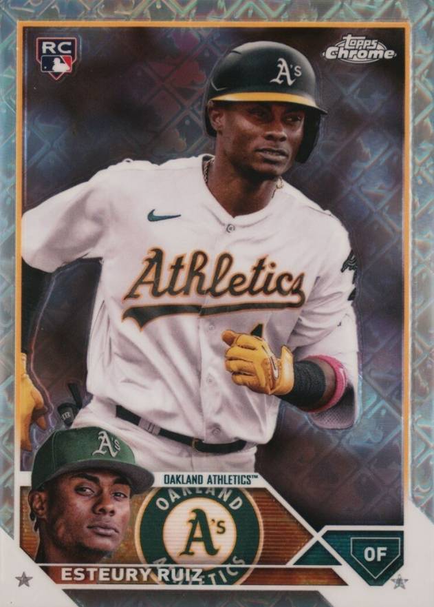 2023 Topps Chrome Logofractor Edition Esteury Ruiz #99 Baseball Card