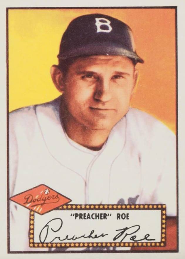 1983 Topps '52 Reprint Preacher Roe #66 Baseball Card