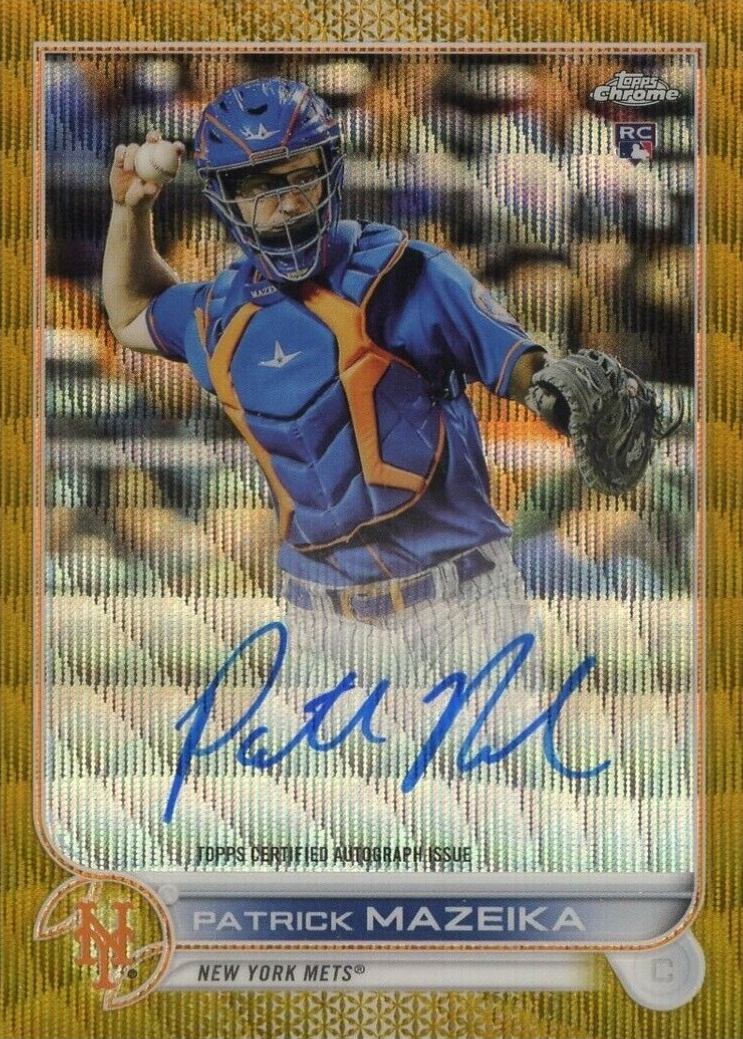 2022 Topps Chrome Rookie Autographs Patrick Mazeika #RAPM Baseball Card