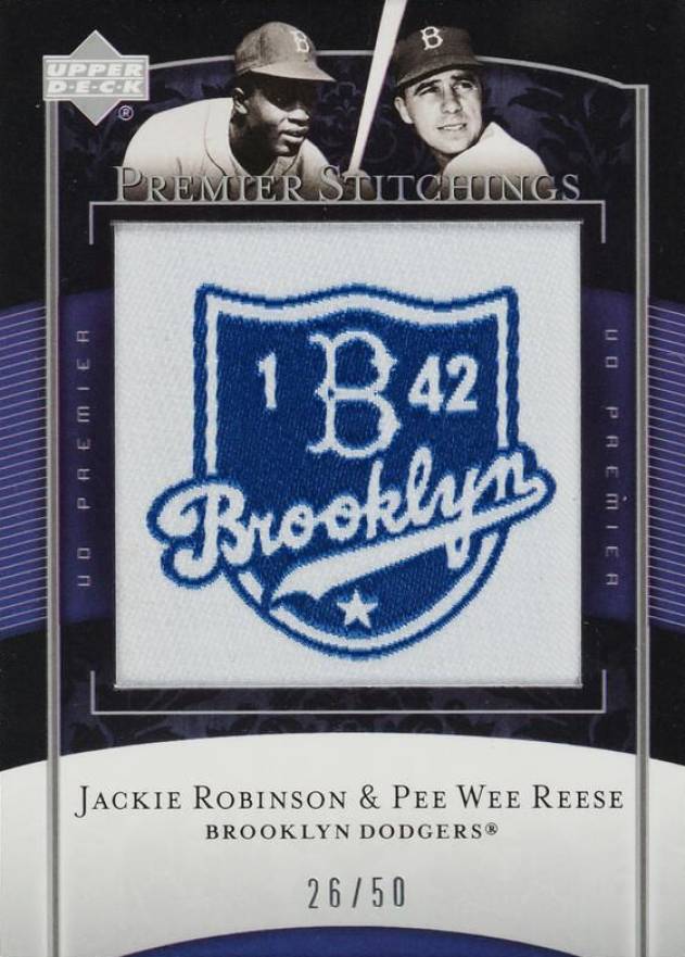 2007 Upper Deck Premier Stitchings Jackie Robinson #PS-90 Baseball Card