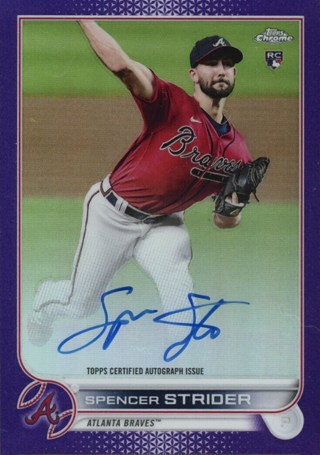 2022 Topps Chrome Rookie Autographs Spencer Strider #RASS Baseball Card
