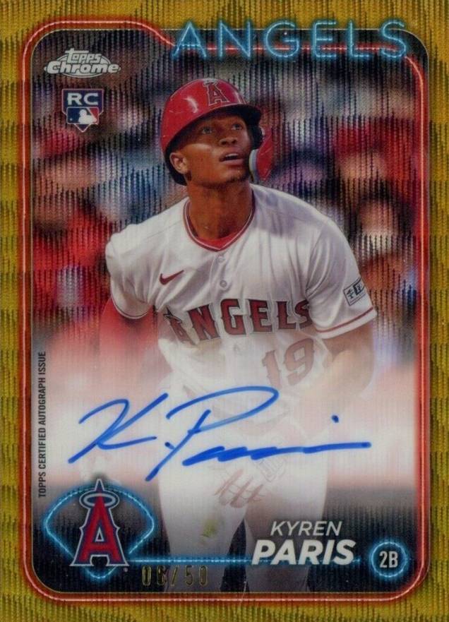 2024 Topps Chrome Rookie Autographs Kyren Paris #RAKP Baseball Card