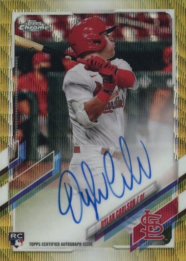 2021 Topps Chrome Rookie Autographs Dylan Carlson #RADC Baseball Card