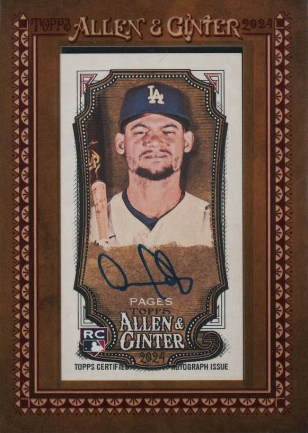 2024 Topps Allen & Ginter Mini Baseball Autographs Andy Pages #MAAP Baseball Card