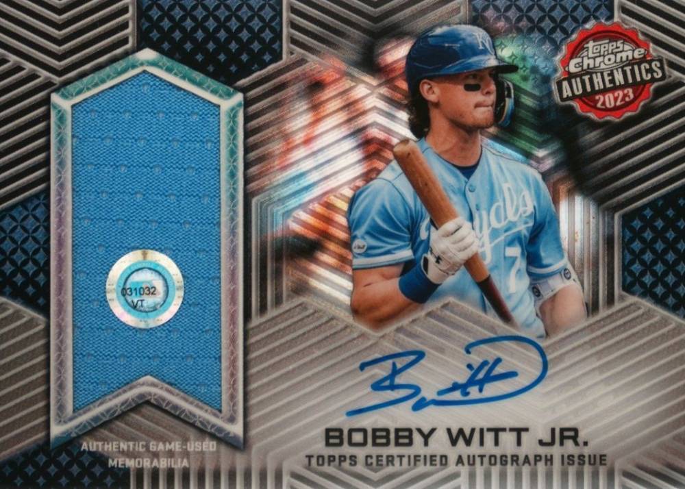 2023 Topps Chrome Topps Chrome Authentics Autograph Relic Bobby Witt Jr. #BW Baseball Card