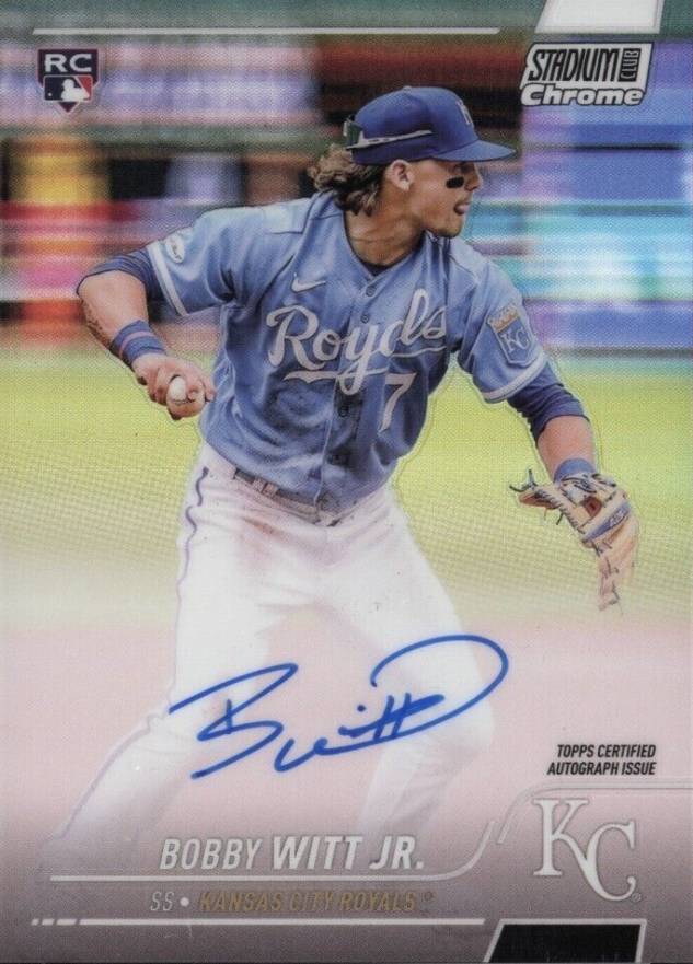 2022 Topps Stadium Club Chrome Autographs Bobby Witt Jr. #BW Baseball Card