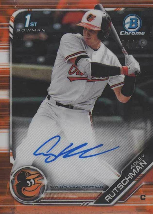 2019 Bowman Draft Chrome Draft Picks Autograph Adley Rutschman #CDAAR Baseball Card