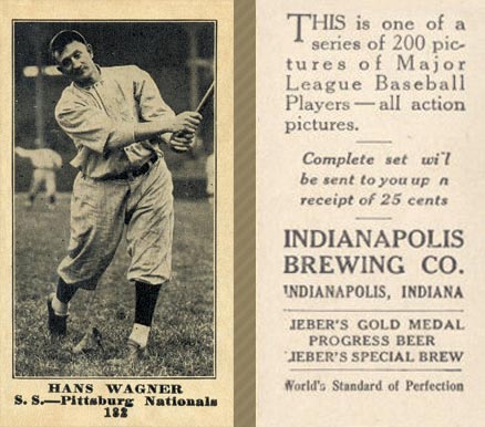 1916 Indianapolis Brewing Honus Wagner #182 Baseball Card