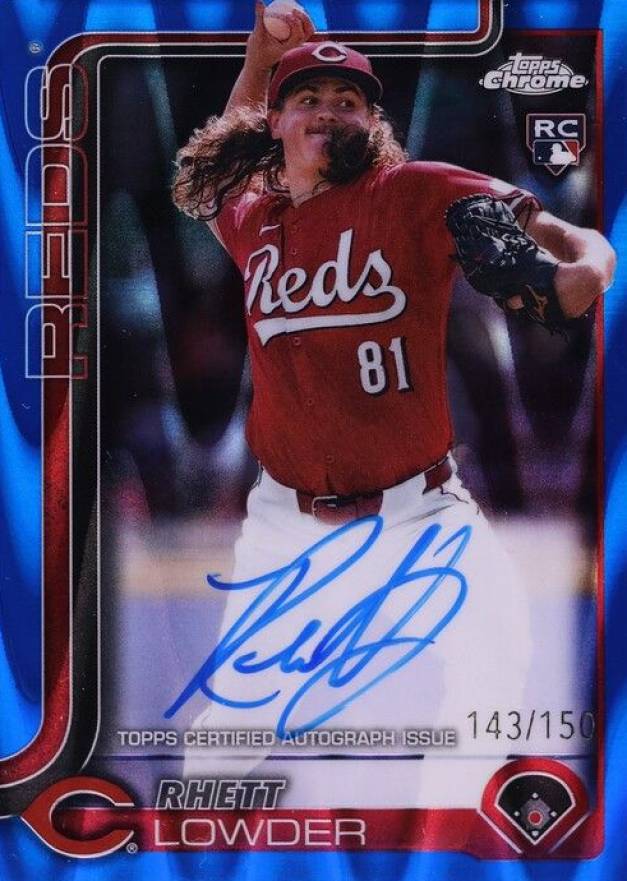 2025 Topps Chrome Rookie Autographs Rhett Lowder #RARL Baseball Card