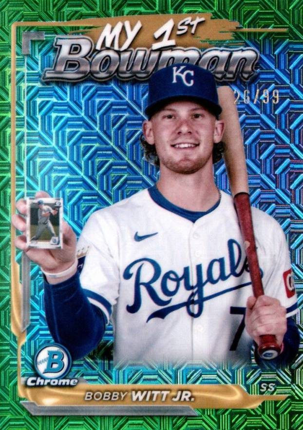 2024 Bowman Chrome Mega Box My 1st Bowman Bobby Witt Jr. #23 Baseball Card
