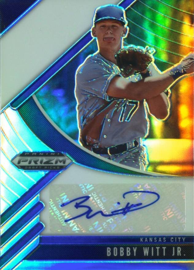2020 Panini Prizm Draft Picks Autographs Bobby Witt Jr. #ABW Baseball Card