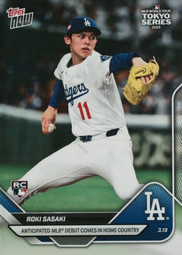 2025 Topps Now Roki Sasaki #3 Baseball Card