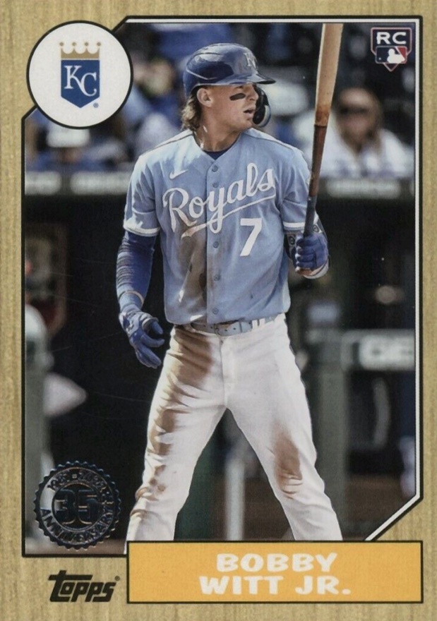 2022 Topps Update 1987 Topps Baseball Bobby Witt Jr. #87TBU7 Baseball Card