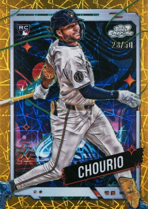 2024 Topps Chrome Cosmic Jackson Chourio #179 Baseball Card