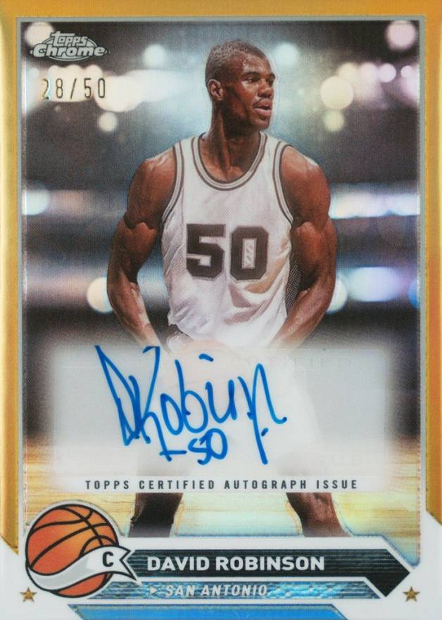 2023 Topps Chrome Topps Chrome Autographs David Robinson #CGDR Basketball Card