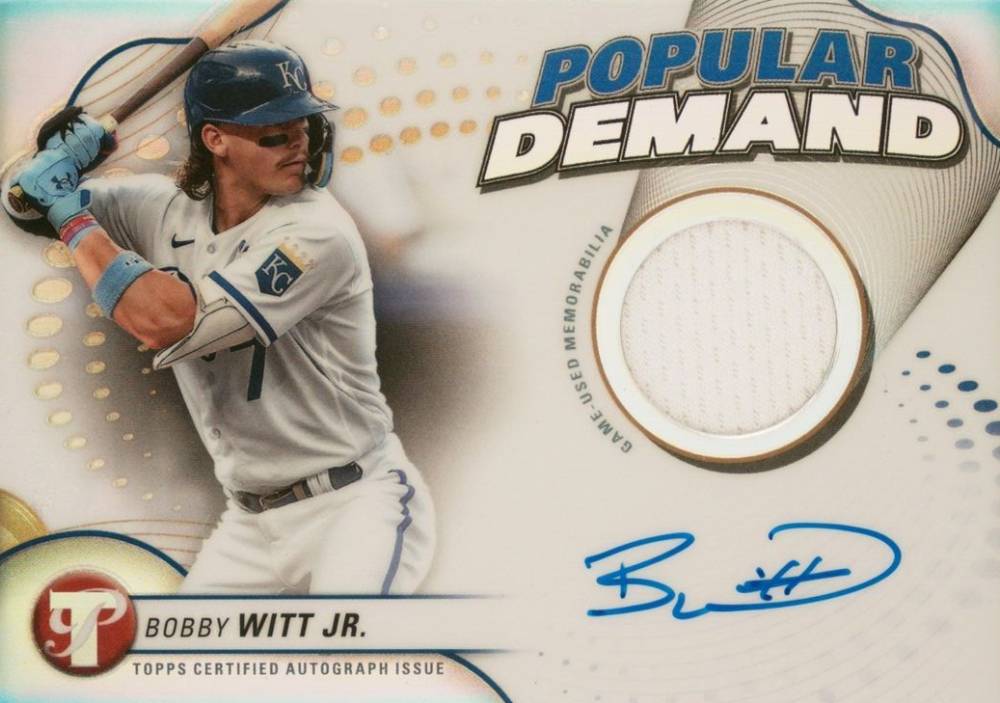 2024 Topps Pristine Popular Demand Autograph Relics Bobby Witt Jr. #BW Baseball Card