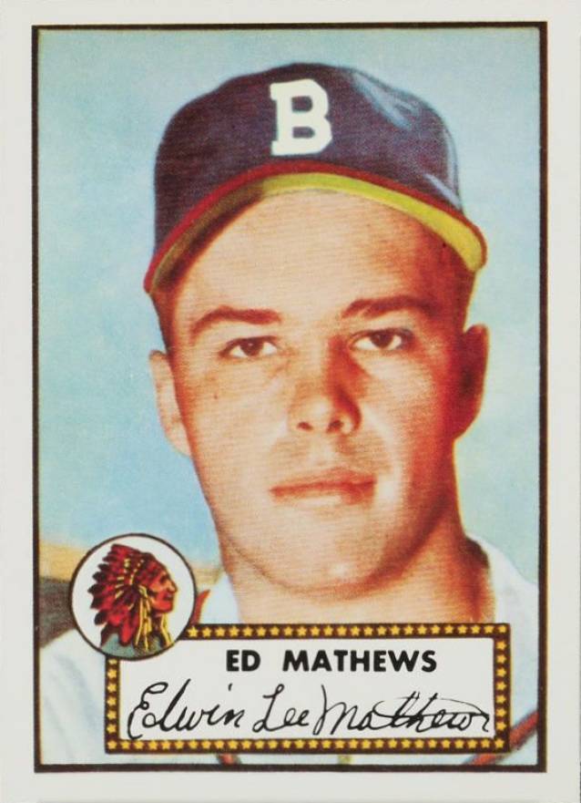 1983 Topps '52 Reprint Eddie Mathews #407 Baseball Card