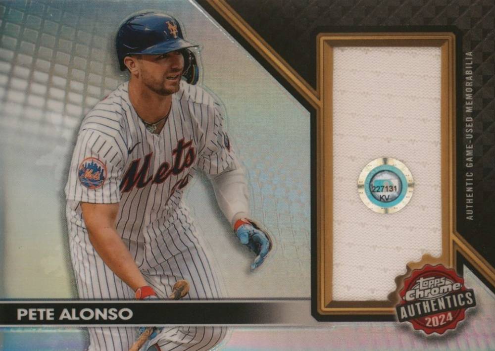 2024 Topps Chrome Topps Chrome Authentics Relics Pete Alonso #TCAPA Baseball Card