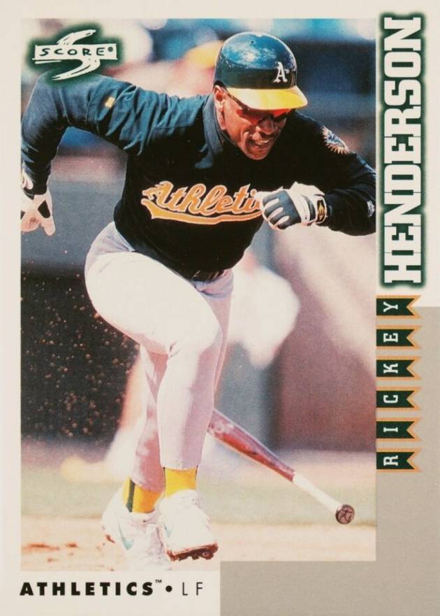 1998 Score Rookie Traded Rickey Henderson #205 Baseball Card
