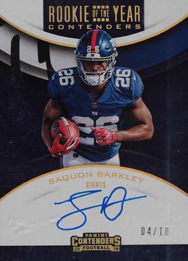 2018 Panini Contenders Rookie of the Year Contenders Football Card