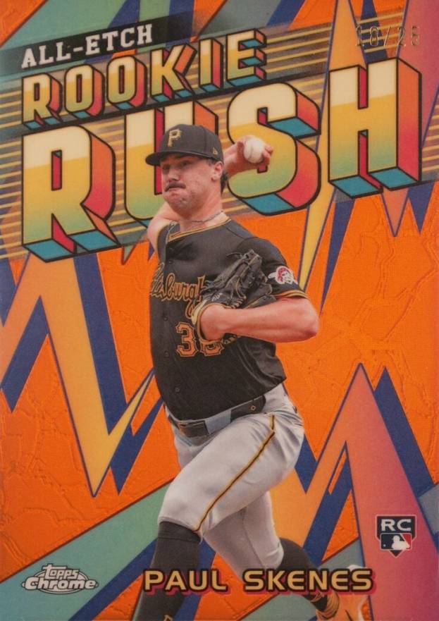 2024 Topps Chrome Update Chrome All-Etch Rookie Rush Paul Skenes #1 Baseball Card