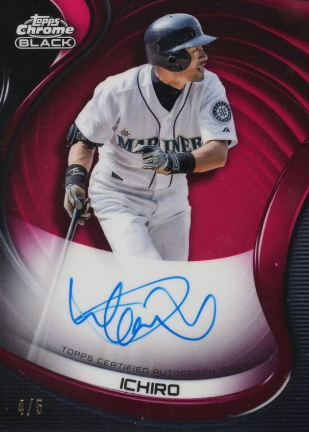 2022 Topps Chrome Black Autographs Ichiro Suzuki #I Baseball Card