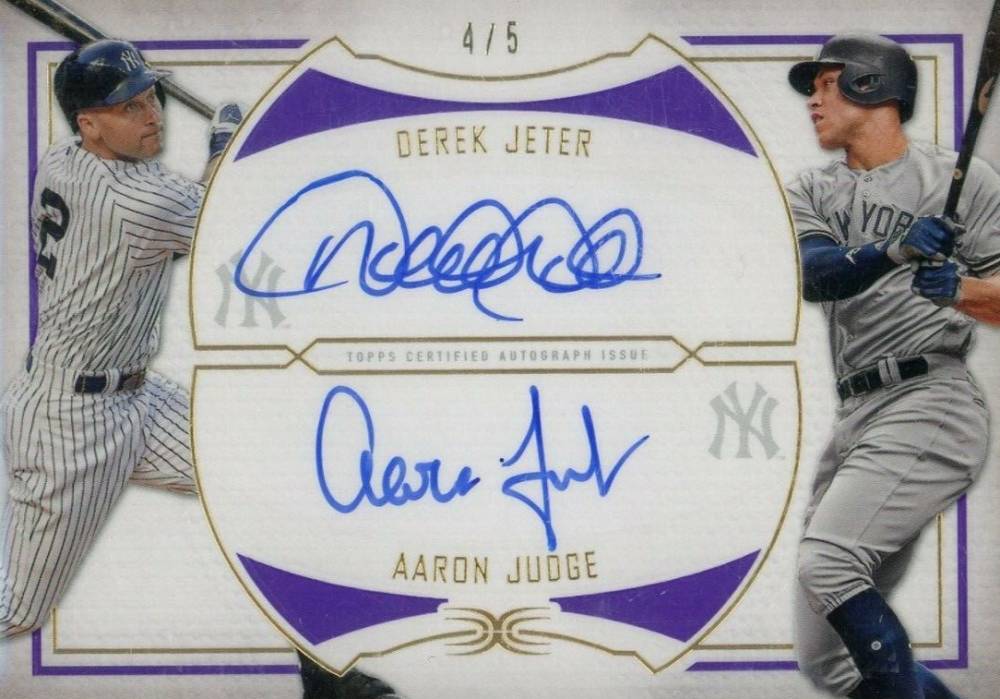 2019 Topps Definitive Collection Dual Autograph Collection Aaron Judge #JJ  Baseball Card