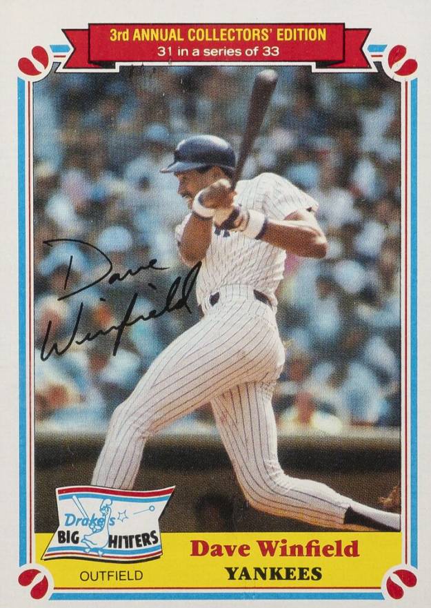 1983 Drake's Dave Winfield #31 Baseball Card