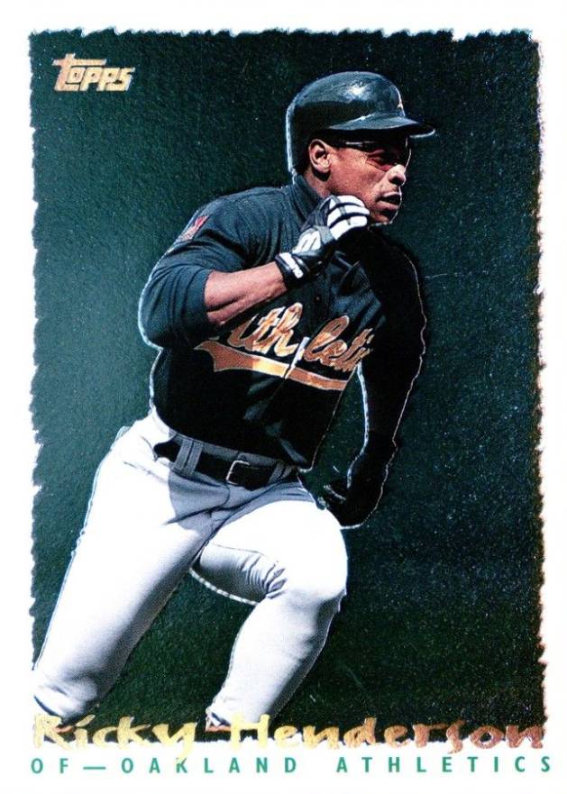 1995 Topps Cyberstats Rickey Henderson #335 Baseball Card