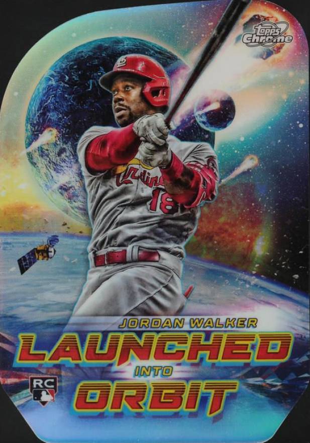 2023 Topps Cosmic Chrome Launched Into Orbit Jordan Walker #19 Baseball Card